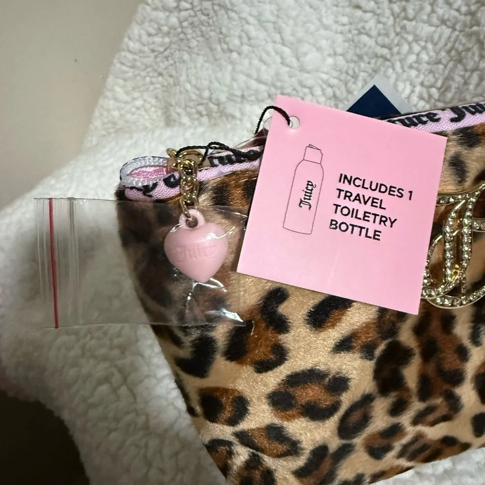 NWT Juicy Couture Leopard Print Cosmetic Bag